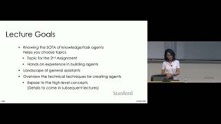 CS224V Fall 2024 Lecture 3 Introduction to Agents on 9 30 2024 Mon [upl. by Gerri]