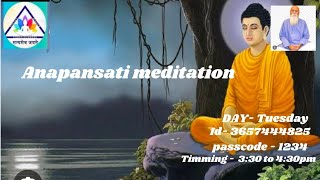 Anapanasati Meditation By Mamta Gupta 191124 [upl. by Ikciv]