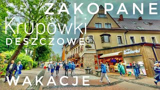 Zakopane krupówki sierpień wita deszczem walk [upl. by Adialeda981]