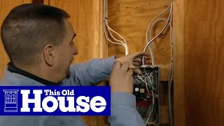 How to Connect a 220Volt Receptacle to a 20Amp Breaker  This Old House [upl. by Dib]