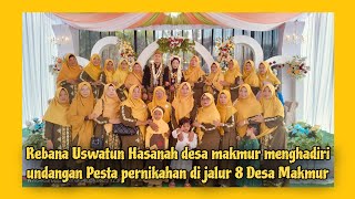 Rebana Uswatun Hasanah desa makmur menghadiri undangan Pesta pernikahan di jalur 8 Desa Makmur [upl. by Munson]