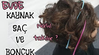 EVDE RENKLİ KAYNAK SAÇ BONCUK NASIL TAKILIRCLIP IN HAIR COLORFUL EXTENTIONS TRENDYOL RENKLİ SAÇ TAK [upl. by Alfreda862]