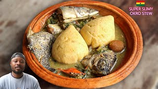 How To Prepare Ghanaian Okro SoupStew Without Palm Oil  Fetridetchi With Banku [upl. by Irfan33]