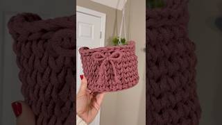 My 1st basket using my new Braided Cord crochetbasket basketmaking crochetyarn braided diy [upl. by Lolita478]