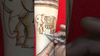 Easy Elephant mehndi design for bridal Hathi mehndi design Bhalo mehndi elephantmehandidesign [upl. by Pardew]