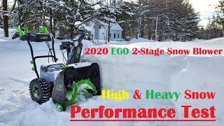 2020 EGO 2Stage Snow Blower Performance Test HighampHeavy Snow [upl. by Aihtibat]