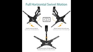 X400 ledlcd tv wall mount tv bracket Adjustable Height For 14quot52quot Flat Screen [upl. by Shargel]