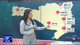 Central do Tempo  frente fria em SC trará calor e temporais isolados [upl. by Ettelrac]