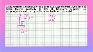 Proporcje w zadaniach tekstowych klasa 6 i 7 zadanie 5 [upl. by Rafiq84]