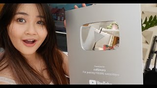 Unboxing My Silver Play Button QampA [upl. by Hollington]