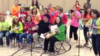 Savanna Oaks Middle School staff sings quotHappyquot [upl. by Barolet145]