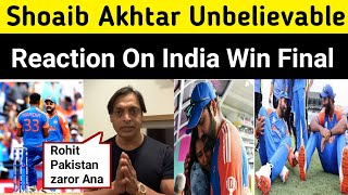 Shoaib Akhtar Shocked  India champion Shoaib Akhtar Reaction on IND vs SA T20 world cup 2024 Final [upl. by Pembrook]