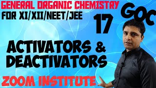 Activators and deactivators Organic CHEMISTRYL 17XIXIINEETJEEAK Sir ZOOM INSTITUTE [upl. by Anoel]