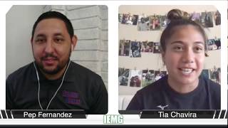 IEMG SPORTS WEEKLY Former Aquinas volleyball standout Tia Chavira Interview [upl. by Ilhsa]