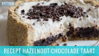 Recept Hazelnoot Chocolade Bananentaart Suikervrij Glutenvrij amp Lactosevrij [upl. by Neala]