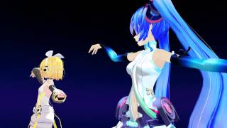 MMD Galaxias  Hatsyne MikuRin and Len [upl. by Nilkcaj]