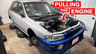 Making Room For The WRX Swap  Impreza GF8 Build Ep12 [upl. by Nehttam501]