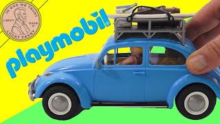 Playmobil Camping Bus amp Volkswagen Beetle Build [upl. by Htebazila]