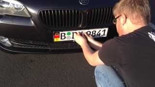 How to Mount Your Custom European License Plate Using 3M Dual Lock [upl. by Assira288]