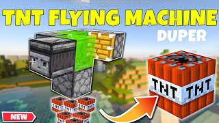 Easiest TNT Duper Flying Machine  Minecraft Bedrock 119 [upl. by Arabeila275]