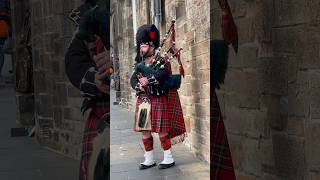 Edinburgh Bagpiper  Scottish bagpipes edinburgh travel edinburghlife scottishholidays [upl. by Urana136]