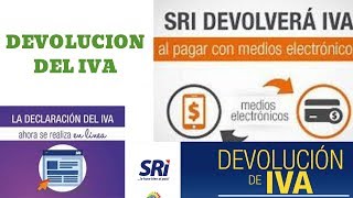 TUTORIAL DEVOLUCIÓN DEL IVA A TERCERA EDAD Y DISCAPACITADOS SRI [upl. by Elirpa181]