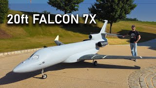 Falcon 7X RC plane build and maiden flight [upl. by Gratianna265]