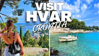 WHAT TO SEE IN HVAR CROATIA  BEACH CLUBS  FORTRESS  OLD TOWN  TIPS [upl. by Lleirbag]