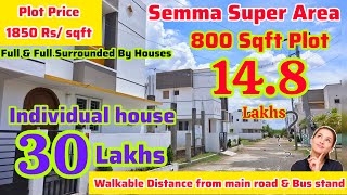 😱800Sqft Plot 148 lakhs Only🚩Unbelievable Low price House 30lakhs😻நடந்து செல்லும் துரம் Bus stand [upl. by Starobin315]