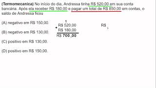 Termomecanica No início do dia Andressa tinha R 52000 em sua conta bancária Após ela receber [upl. by Titania497]