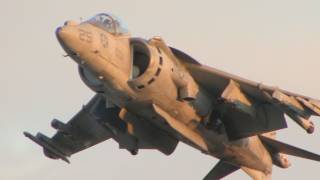 2011 MCAS Miramar Twilight Air Show  AV8B Harrier Demo [upl. by Airdnek149]