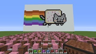 I made NYAN CAT using Minecraft Note Blocks [upl. by Calvo162]