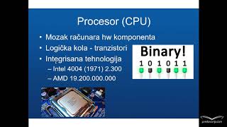 CPU  Centralna procesorska jedinica  Računarstvo i informatika I [upl. by Korb]