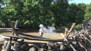 Random musket fire slow motion Hartwell Tavern Concord MA [upl. by Jerz]