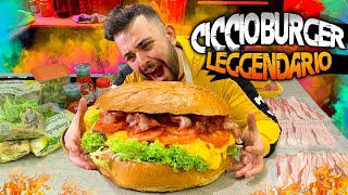 CICCIOBURGER LEGGENDARIO  Hamburger gigante da record  100K Like Sfida [upl. by Zel]