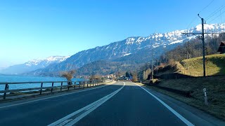 Switzerland 🇨🇭 Driving From Spiez To Därligen 🚗 [upl. by Ramon]