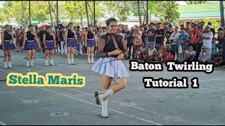 Baton Twirling Tutorial 1 butterfly trick [upl. by Neelhsa]