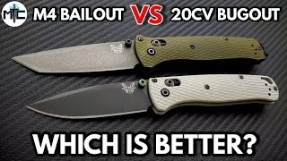 Benchmade M4 Bailout VS 20CV Bugout  Which I Prefer and Why [upl. by Torosian]