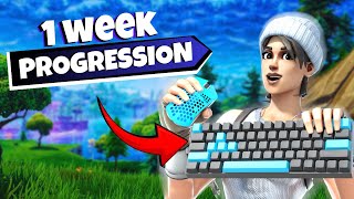 My 1 Week Controller To Keyboard And Mouse Progression Fortnite [upl. by Eniala246]