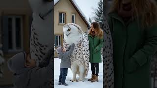 Fascinating giant and super docile owl animals shorts shortvideo [upl. by Gamali]