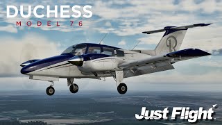 Just Flight Beechcraft Duchess Model 76  First Look and Preview  XPlane 12 [upl. by Lorien231]