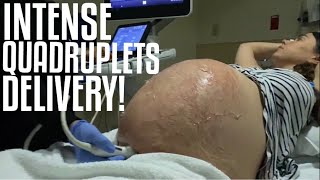 INTENSE QUADRUPLETS LABOR amp DELIVERY VLOG BIRTH VLOG  RAW amp REAL  TFYV 18 [upl. by Osric]