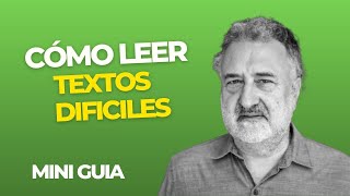 Cómo leer textos difíciles [upl. by Leavy]