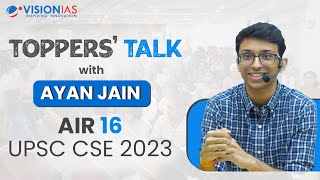 Bhopal Toppers Talk  Ayan Jain  AIR 16 UPSC CSE 2023 [upl. by Beulah]