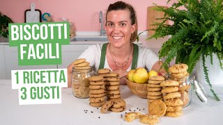 BISCOTTI FACILI E VEGETALI  1 RICETTA PER TUTTI I GUSTI [upl. by Nidnerb]