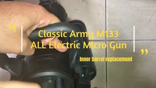 Classic Army M133 Micro Gun Barrel removal M133 バレル分解 [upl. by Devonne]