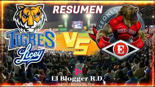 RESUMEN DE JUEGO 🔵TIGRES DEL LICEY Vs 🔴LEONES DEL ESCOGIDO  5to partido 20102024⚾️ [upl. by Niryt]