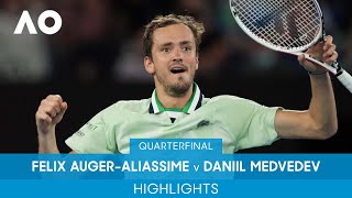 Felix AugerAliassime v Daniil Medvedev Highlights QF  Australian Open 2022 [upl. by Elacsap116]