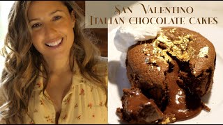 DECADENT EASY ITALIAN CHOCOLATE CAKES FOR VALENTINES DAY  Torta con Cuore Morbido x San Valentino [upl. by Tella]