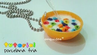 Froot loops Cereal con leche porcelana fría tutorial [upl. by Annunciata]